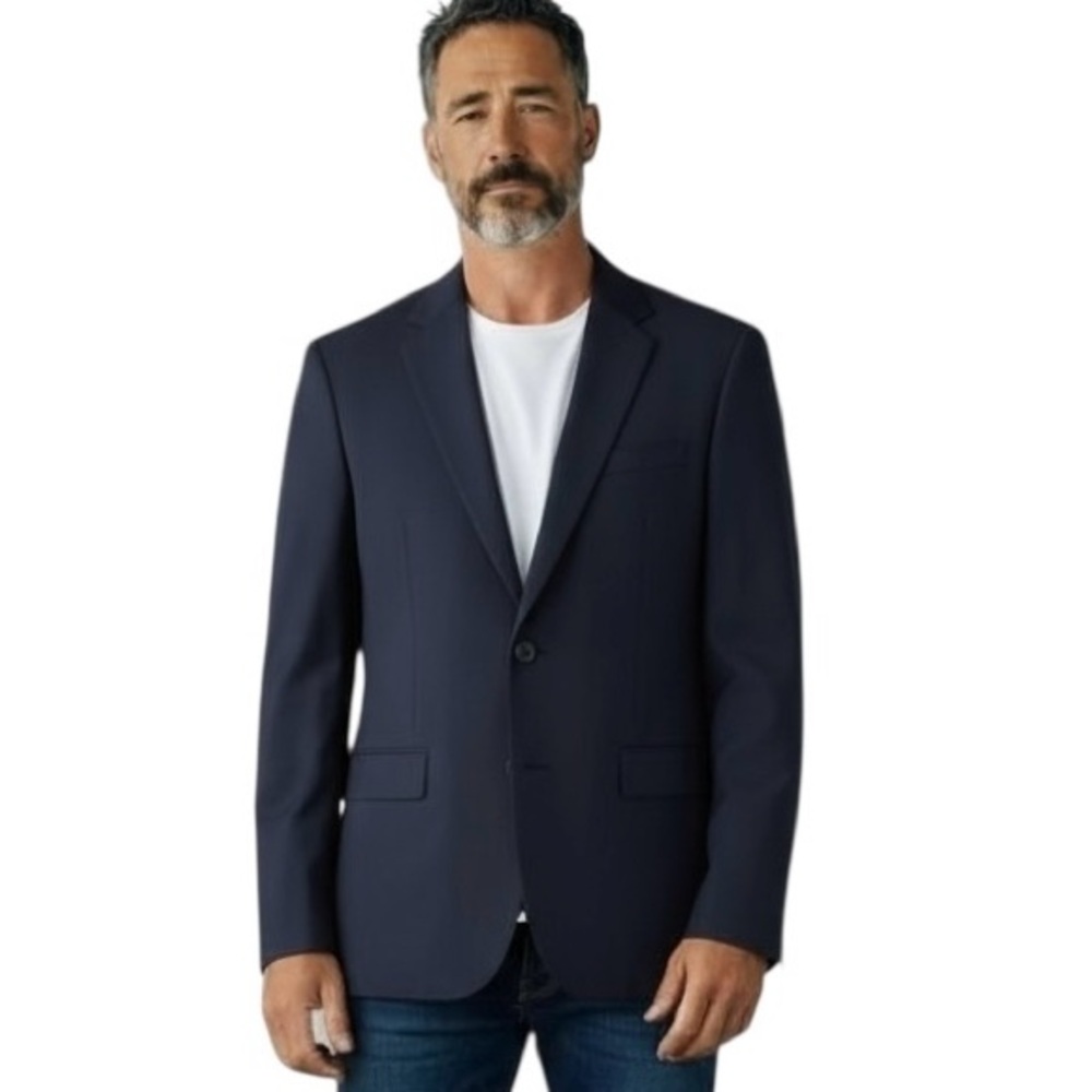 Canali made in Italy premium wool Navy Blue double button Blazer eu48 or 38r
